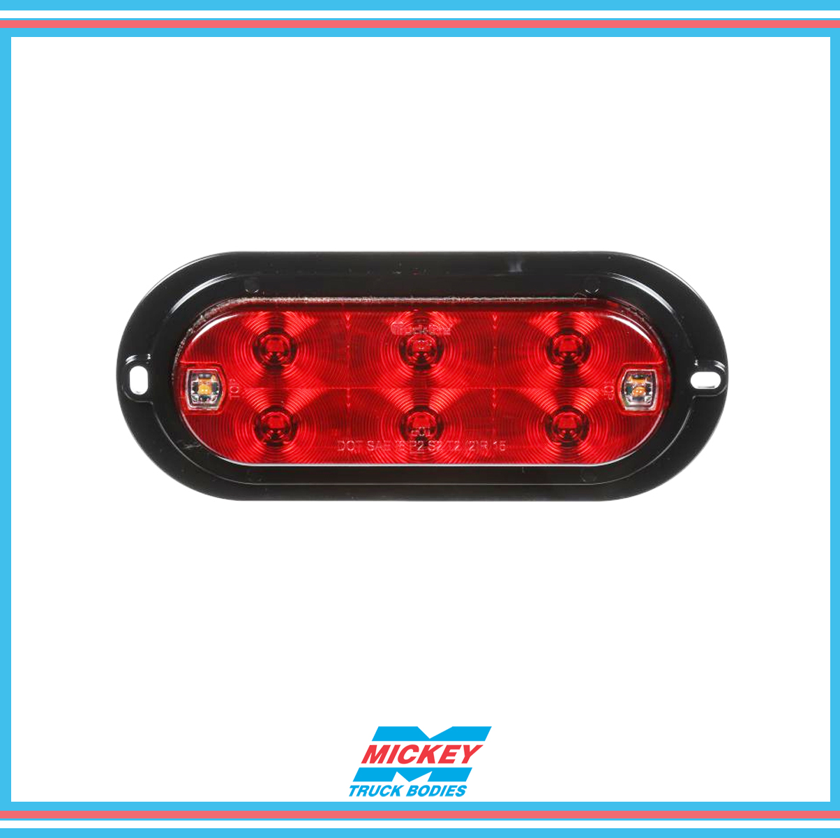 New red/white oval rear brake/back up light New red/white oval rear brake/back up light