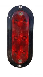 LED Red/Clear Oval Stop/Tail/Turn & Back-Up Light