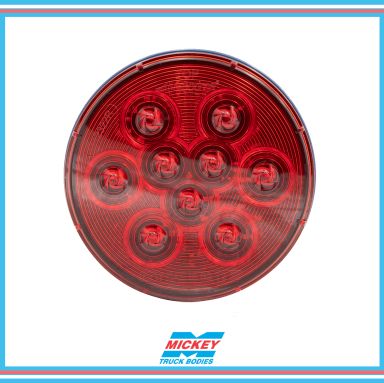 9 LED Red 4" Round STT Lightning Optics