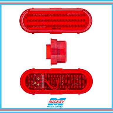 Oval LED Red Stop/Tail/Turn Light