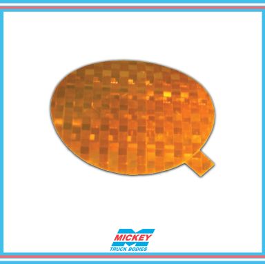 Grote 3'' Round Tape Reflector Amber