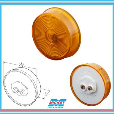 Grote 2 1/2" Amber Round Clearance Marker Light