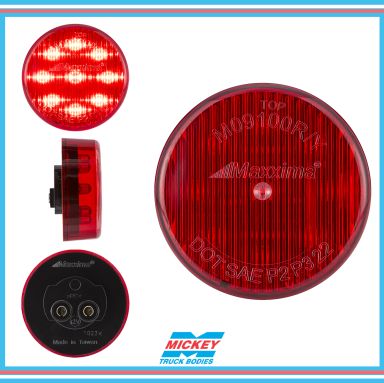 2" Round P2/P3 Clearance Marker Red