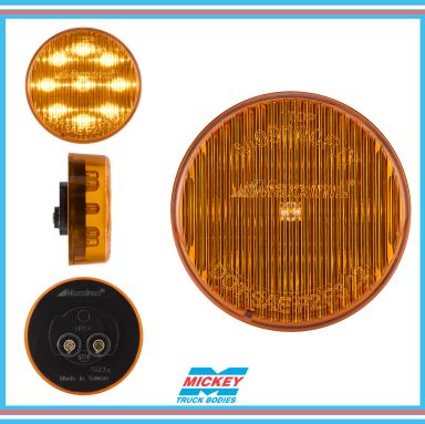 2" Round P2/P3 Clearance Marker Amber