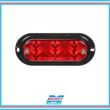 LED Red/Clear Oval Stop/Tail/Turn & Back-Up Light