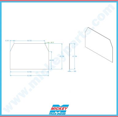 Cab Access Door - False Insert FRP Panel