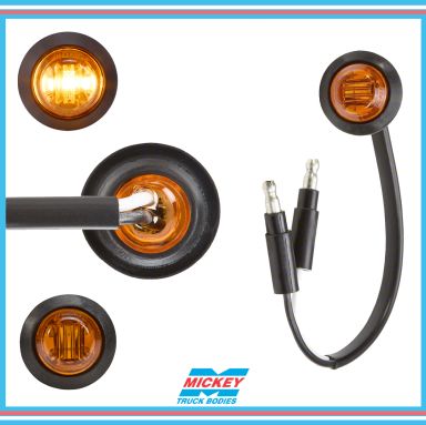 3/4" Round P2/P3/PC2 Clearance Marker Amber