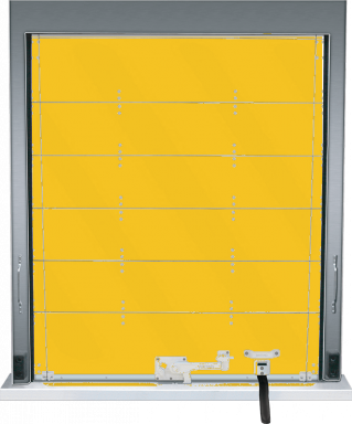 Whiting 1/4" Rear Dr Yellow 97Hx102W Roll Up Door