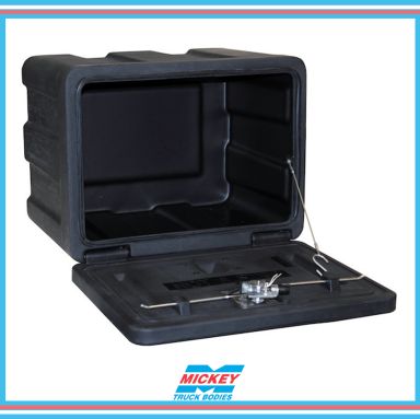 LAGO POLYPROPYLENE BLK DOG TOOL BOX WITH BRACKETS 24x18x19"